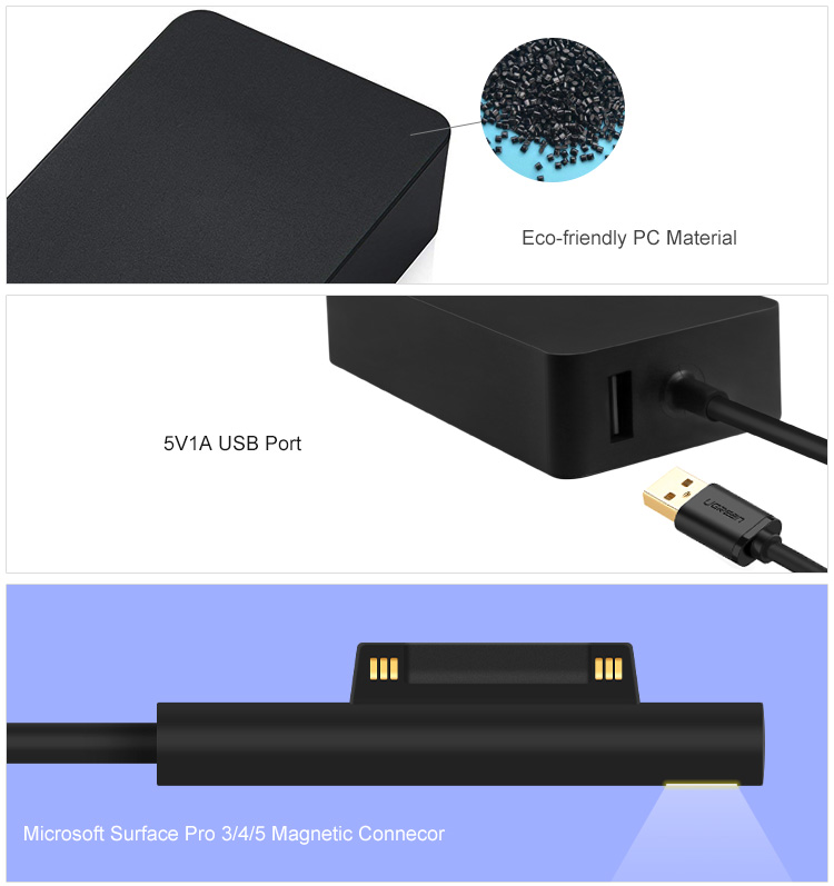 44w 15v 2.58a microsoft laptop charger