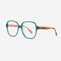 Bevelling Square Acetate Unisex Optical Frames