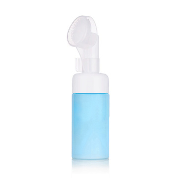 Clear white pet plastic mousse bottle with silicone