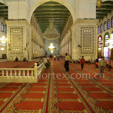 acrylic blue mosque carpet K01, Customized acrylic blue mosque carpet