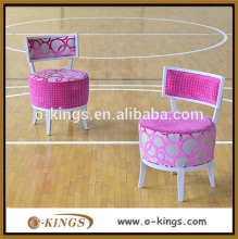 Round back design armless wooden leisure chair