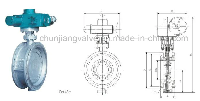 Multi-Layer Metal Hard Seal Flange Pneumatic Butterfly Valve