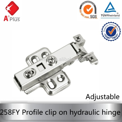 Aluminum profile clip on hydraulic hinge 258CY