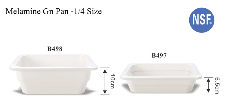 Melamine Food Tray 1/3 GN Plastic Rectangular Buffet Server Gastronorm Food Display Tray
