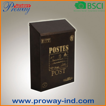 metal mailbox, wall mount mailbox