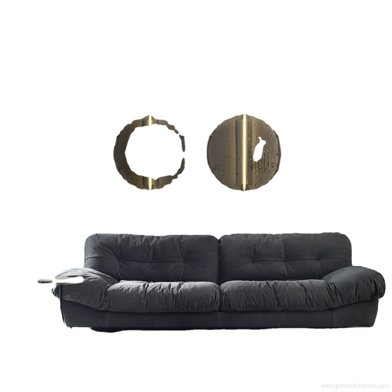 Modern leather milan sofa for living room furniture
