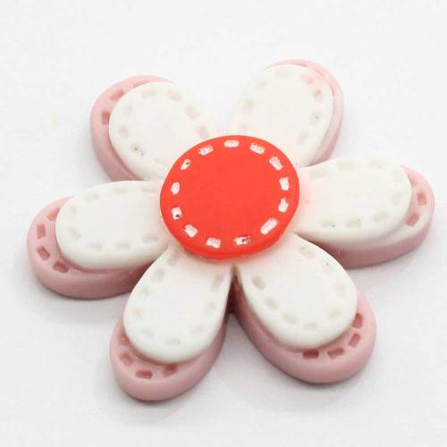 Kawaii Resin Cute Flower Flatback Cabochons für Haarschleifenzentren DIY Scrapbooking Dekoration