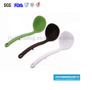 High quality rubber material kitchen silicone cooking spoon