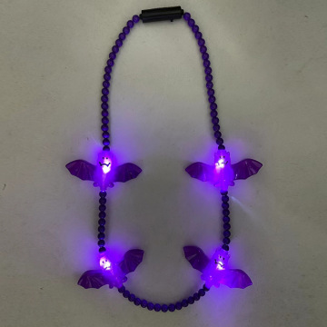 LED Glowing Bat Necklace - Flashing LED Necklace for Mardi Gras Carnival Party