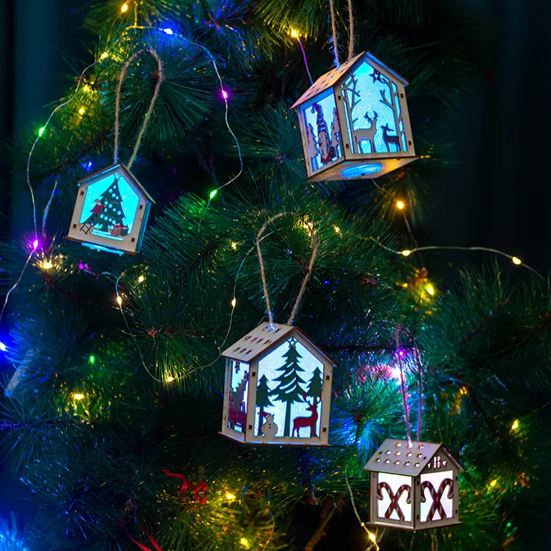 Enchanting Santa House Puzzle Lamp for Festive Decor