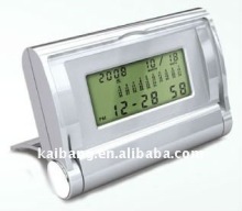 Travel alarm clock,16 cities world time lcd travel alarm clock