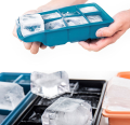 Silicone 4-ice cube khay khuôn băng với nắp