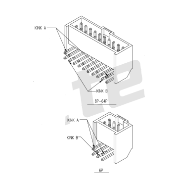 AW2542R-2XNP-XX 2.54 मिमी पिच 90 ° वेफर कनेक्टर श्रृंखला