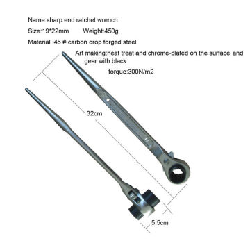 Scaffold Accessories Scaffold Sharp With Chrome-plated Ratchet Wrench 320mm