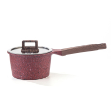 MGC Custom Aluminum Milk Pan with Marble Coating and Induction Bottom