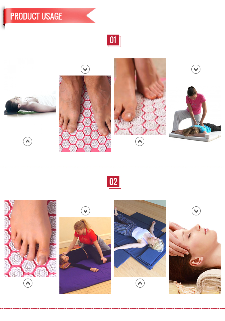 Hot Selling Cushion Shakti Mat Acupressure Relieve Back Body Pain Spike Mat Acupuncture Massage Yoga Mat