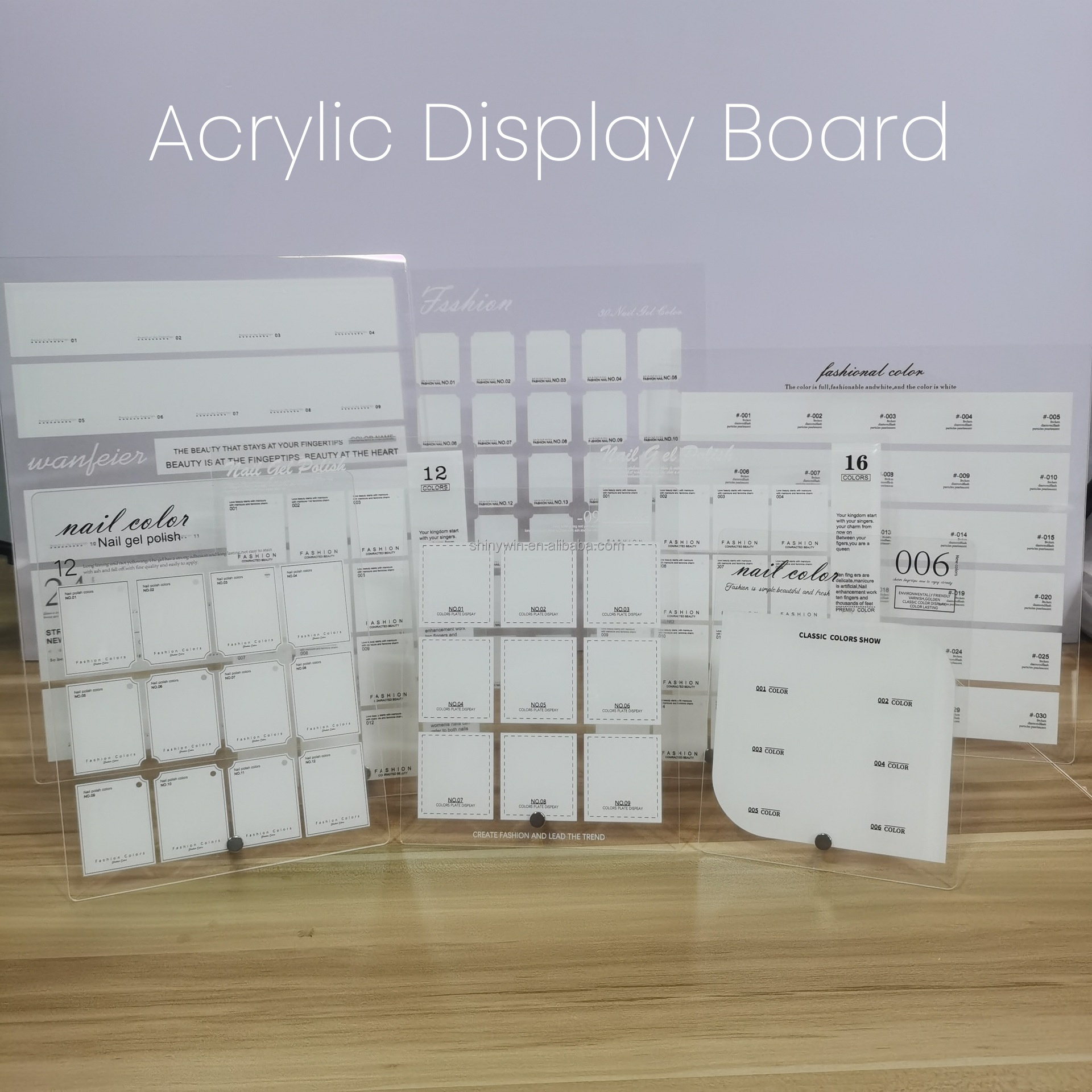 Nail Color Chart And Display Board For Acrylic Nails, High Quality Nail
