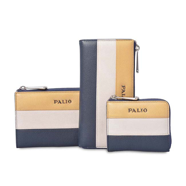 hot sale fashion high capacity women wallets contrast color zipper clutch