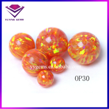 Opal Gemstone Material Color Play or Fire Optical Special Effects Ethiopia Wello Polished Orange Opal Stone Beads