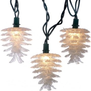 Sugared Pinecones Novelty Light Chain for Christmas Decorations