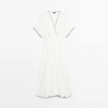 Women's patchwork pleated long dress