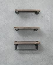 Floating Wall Pipe Shelves Brackets and Towel Rack