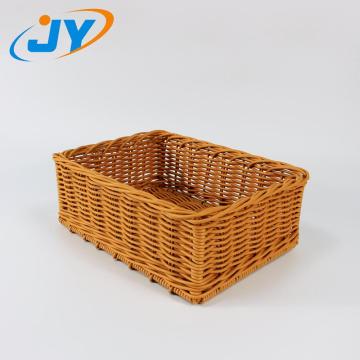 rectangular Plastic rattan storage basket