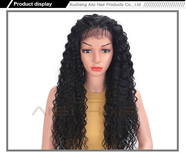 Best Black Wig Afro Kinky Curly Wave Long Wavy Natural Wig Deep Wave Front Lace Hair Wigs For Black Women