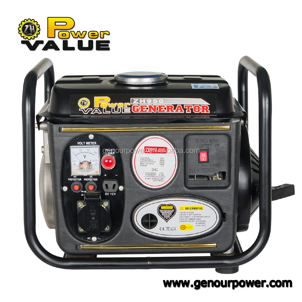 Mini Gasoline Generator Power Value 450w 500w 650w 600w 750w AC Single Phase