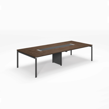 Commercial Wooden Conference Room Table with Power Outlets for 12 People