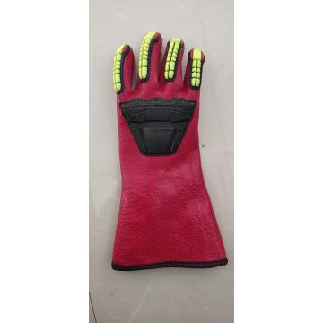 TPR en PVF largo PVC anti impacto Trabajo laboral industrial Guantes químicos industriales