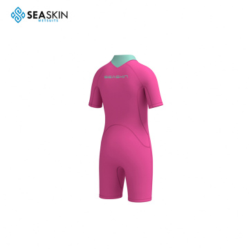 Seaskin 3mm Short Sleeve Shunshade UV Protection Kids 원피스 수영복 다이빙복