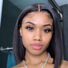 Dorpshipping Straight Bob Wig short bob 100% Human Wigs wig human hair wavy 13x4  lace frontal BOB