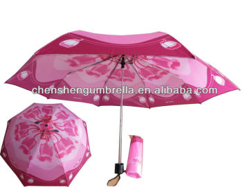 foldable umbrella with flower