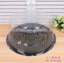 Wholesale 8" cake packaging box/disposable plastic cake container box/cake boxes and packaging