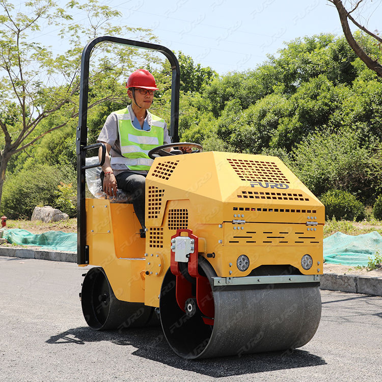 FYL-860 800kg mini vibration double drum road roller with good price