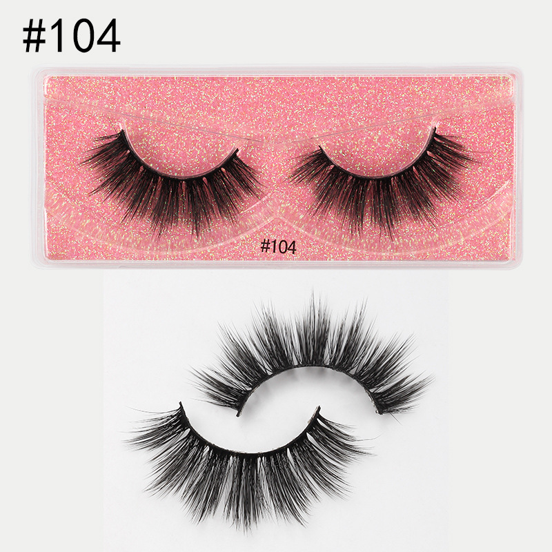 5 Colors Glitter box 3D mink false eyelashes handmade wholesale cosmetics eyes makeup beauty