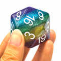 Bescon Jumbo 20 Sides Dice 1.5 inch in Colorful Multi-layer Design, 38MM Over-sized D20 Dice Big Size Multi Layered Rich Colors