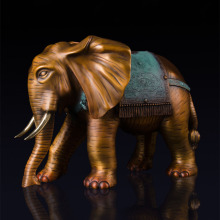 Hot sale desktop size artwork bronze elephant for home decoration