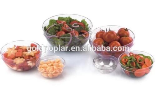 durable round plastic salad bowls