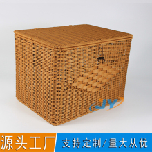 Hot Sale Plastic Rattan Laundry Basket, Washable strong PP Rattan towel basket for bathroom