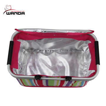 Foldable strip picnic basket