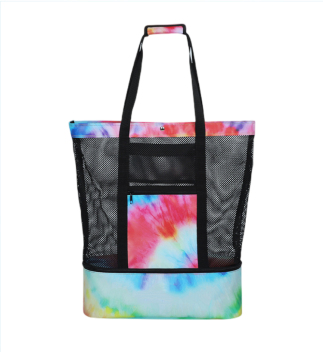 Mesh Tote Bag for Beach with Cooling Compartment