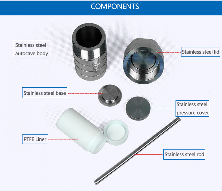 Teflon Inde Hydrothermal Synthesis Autoclave Reactor