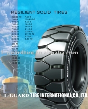 Resilient solid tire