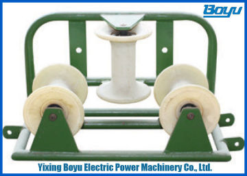 Ground Corner Pulley Stringing Blocks For Transmission Line Stringing Accessories With 3 Wheel
