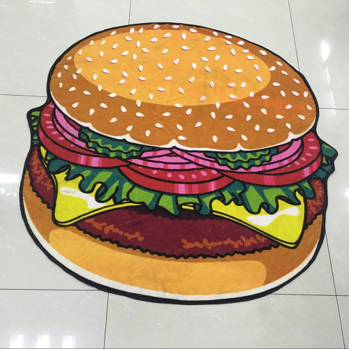 cheap price hamburger multipurpose roundie beach towel