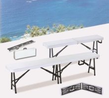 plastic garden folding bench