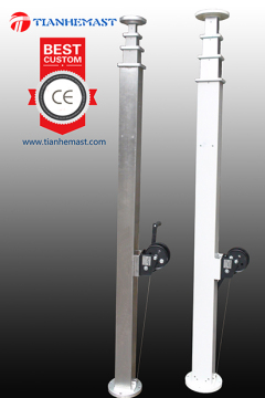 5.8meter Manual winch mast
