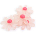 Transparent Pink Major Mini Cute Flower Shaped Resin Cabochon For Girls Garment Hair Accessories Beads Charms